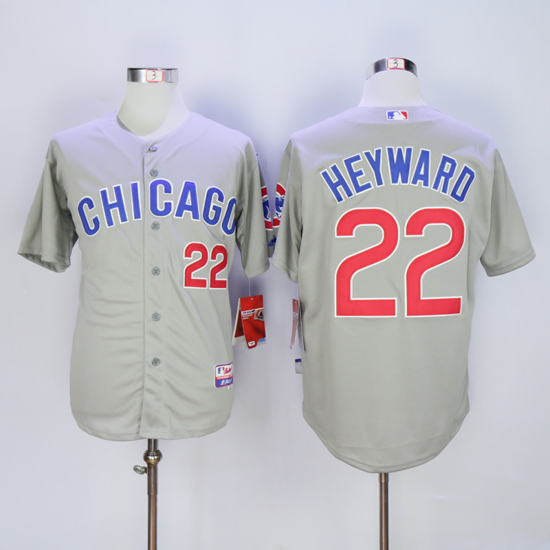 Men Chicago Cubs 22 Heyward Grey MLB Jerseys